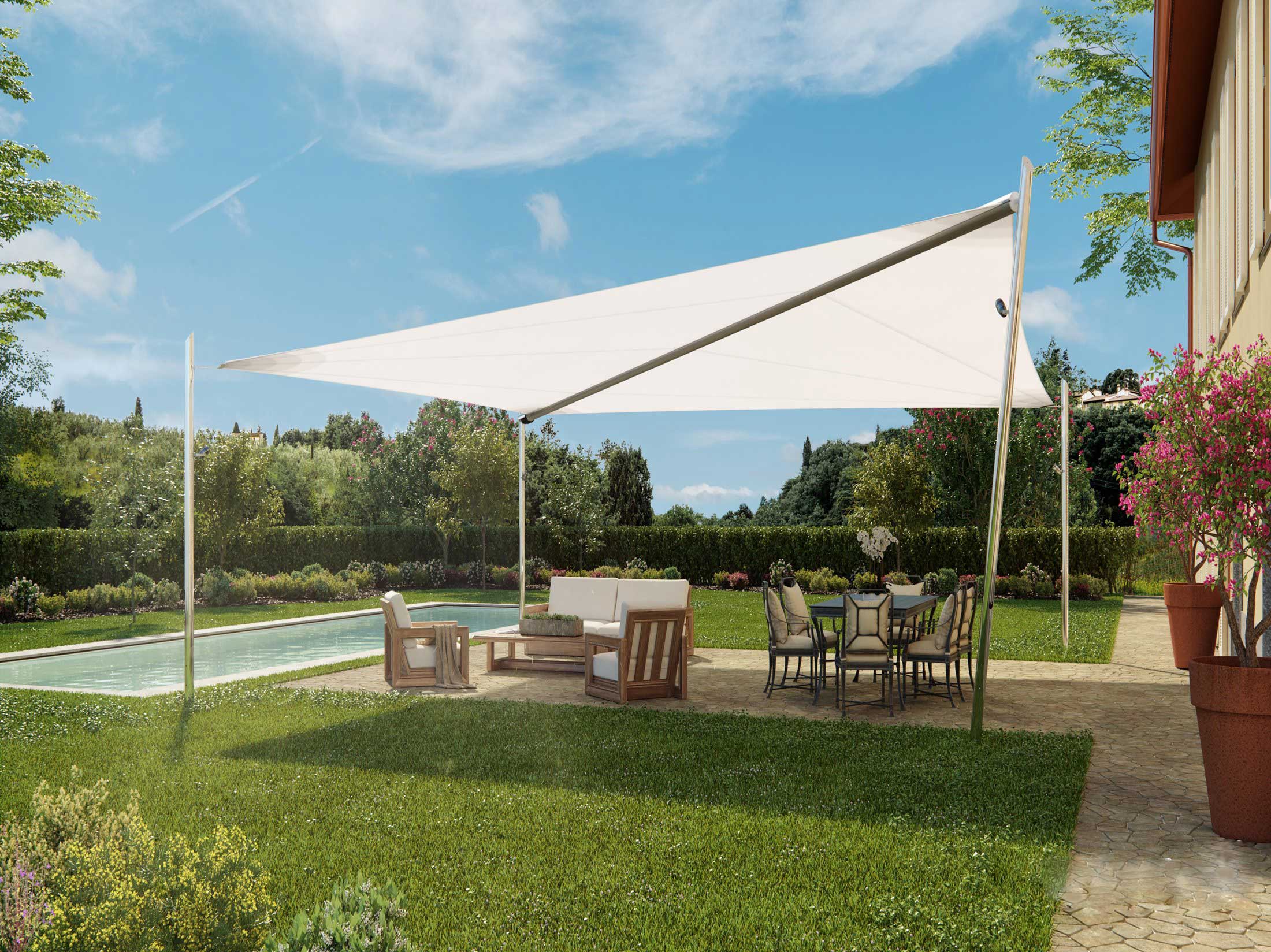 Toldo vela maestrale de corradi Sun sails estilo vanguardista